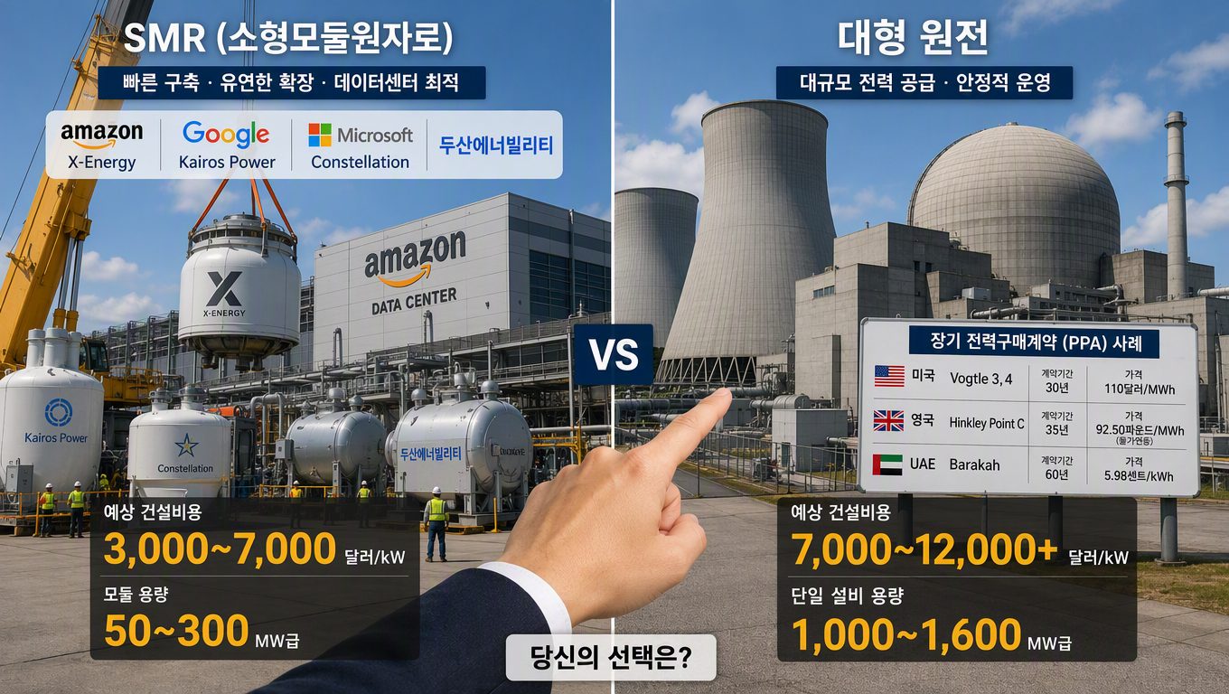 AI 데이터센터 전력 수요가 SMR과 기존 원전 관련주를 차별화하는 방식 데이터센터 전력 관련주