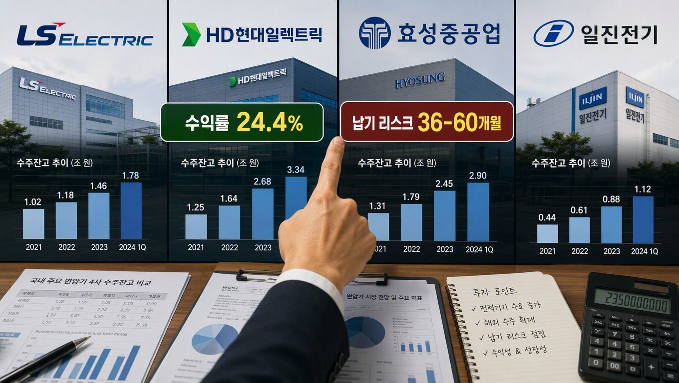 변압기 관련주 대장주 후보의 수익률과 리스크
