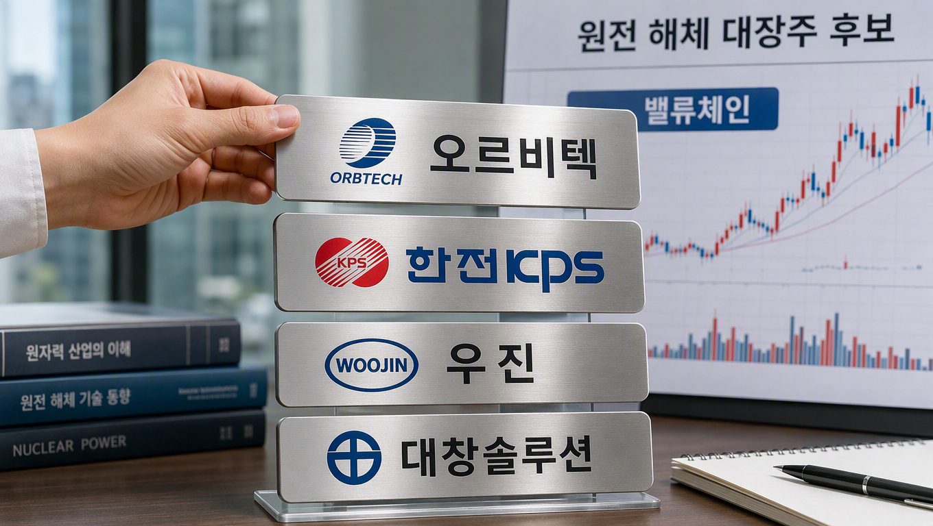 원전 해체 관련주 대장주 후보 기업과 밸류체인