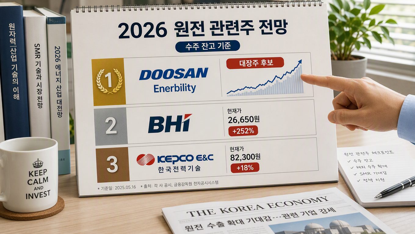 2026년 원전 관련주 전망과 대장주 후보 선정 기준