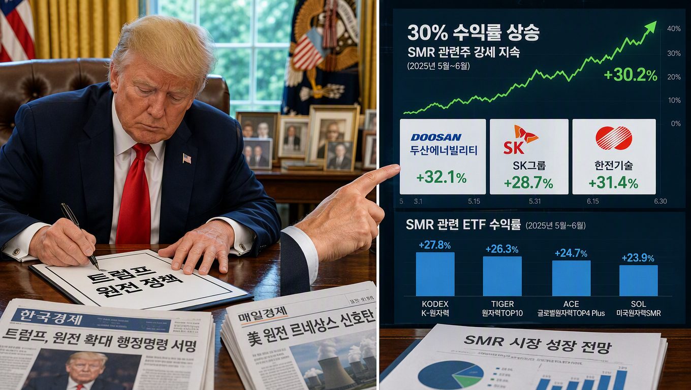 트럼프 원전 정책과 SMR 관련주 수익률 변화