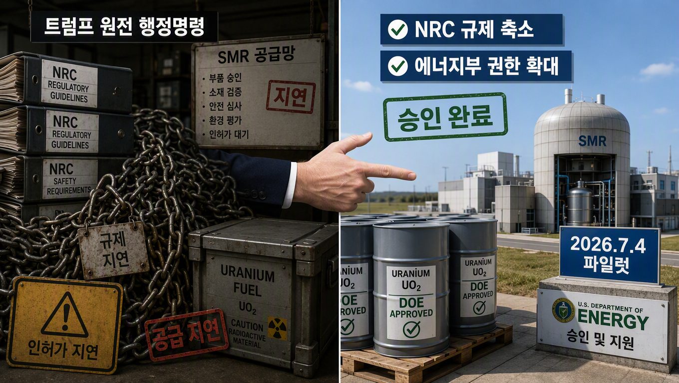 트럼프 원전 행정명령이 SMR 공급망 규제와 안전 리스크에 미치는 영향
