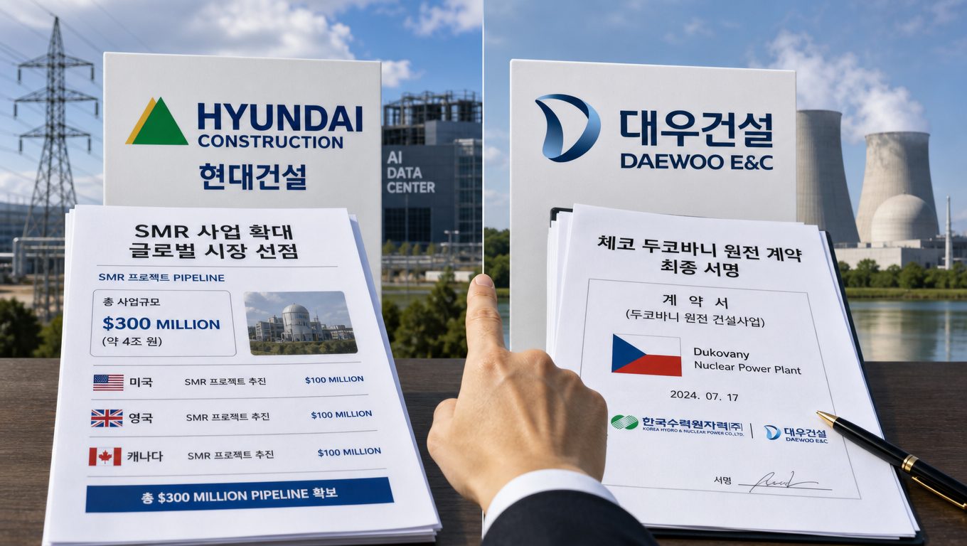 2026 국내 건설주 주가 SMR 수주 규모와 AI 전력 수요 영향